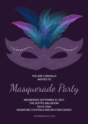 adobe masquerade invitation maker